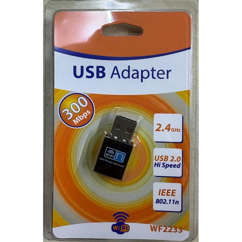 WF2233 2.4 GHZ 300MBPS 2 DBI USB KABLOSUZ MİNİ ADAPTÖR