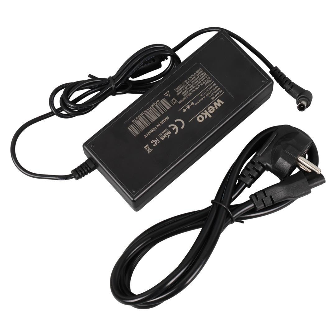 Weko 14 Volt - 3 Amper 6.5*4.4 Uçlu İğneli Yerli Üretim Plastik Kasa Masaüstü Samsung Monitör Adaptörü