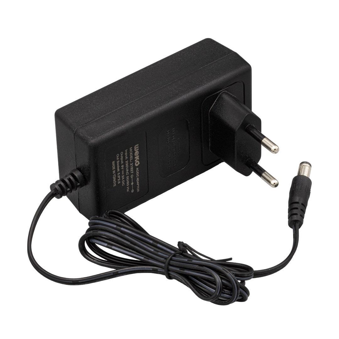 Weko 9 Volt 2 Amper Priz Tipi Plastik Kasa Adaptör 5.5*2.5 Uç