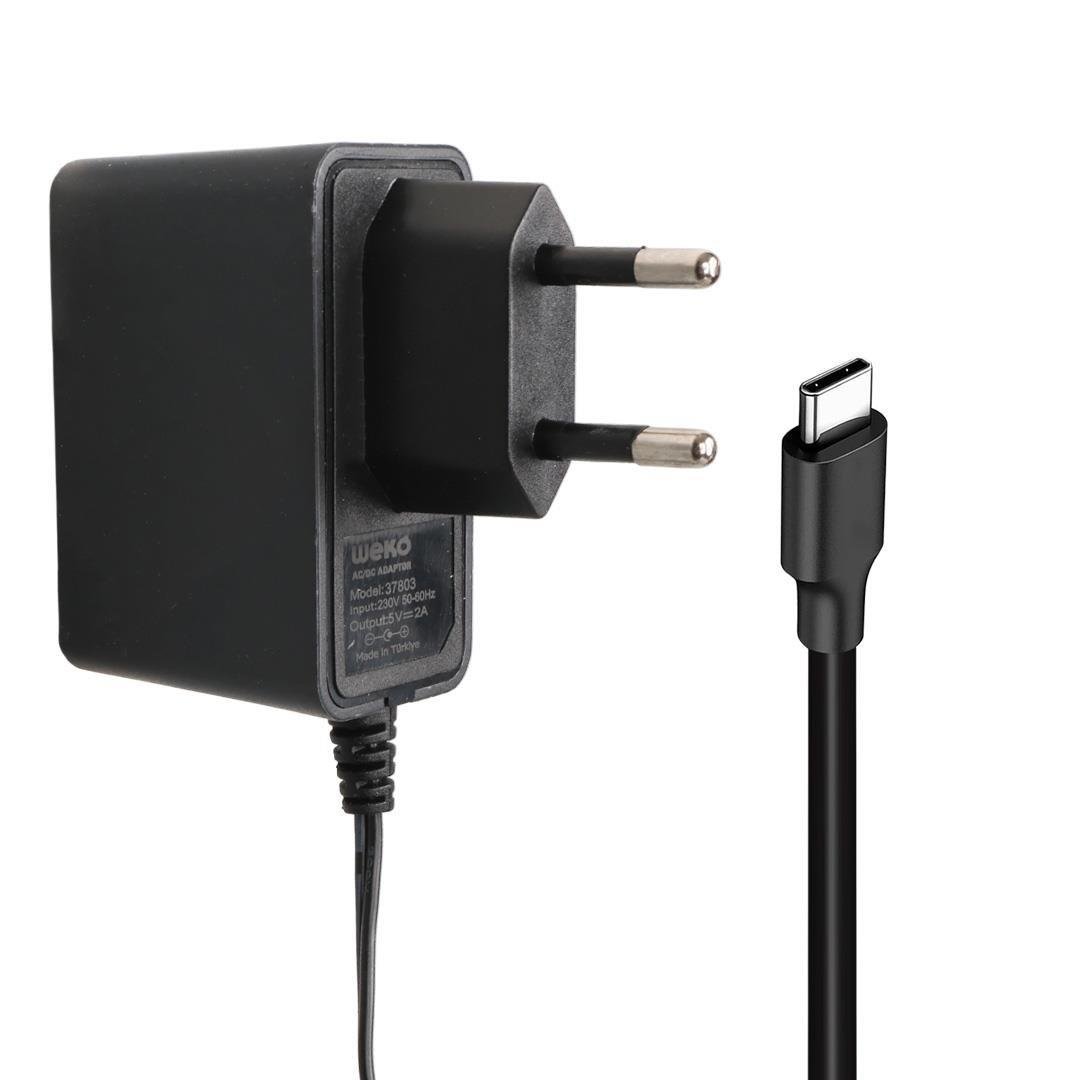 Weko WK-37803 5 Volt 2 Amper Type-C Uçlu Yerli Üretim Priz Tipi Adaptör