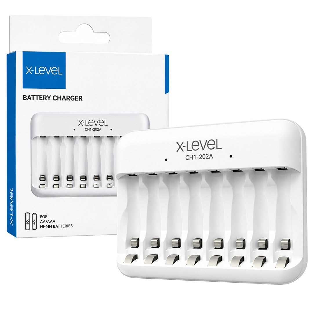 X-Level CH1-202A NI-MH AA-AAA 8li Pil Şarj Cihazı