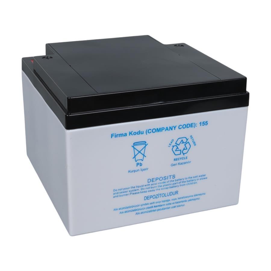 Yokohama YH-122.6 12 Volt  26 Amper Akü (165x176x125 mm)