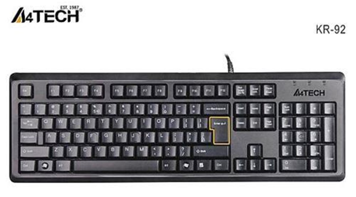 A4 TECH KR-92 Q TR MM SİYAH USB KABLOLU KLAVYE