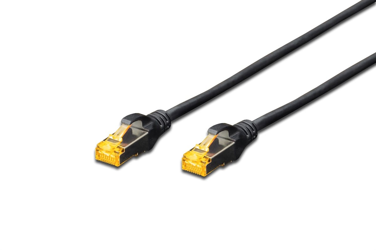 Beek CAT 6A SFTP/PIMF (Pairs In Metal Foil) Patch Kablosu, LSZH, 3 metre, AWG 26, Siyah Renk