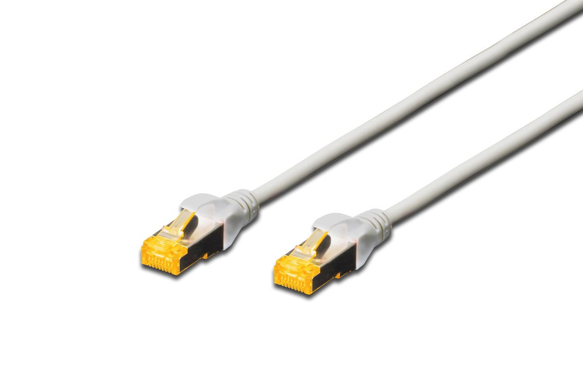 Beek CAT 6A SFTP/PIMF (Pairs In Metal Foil) Patch Kablosu, LSZH, 0,25 metre, AWG 26, Gri Renk