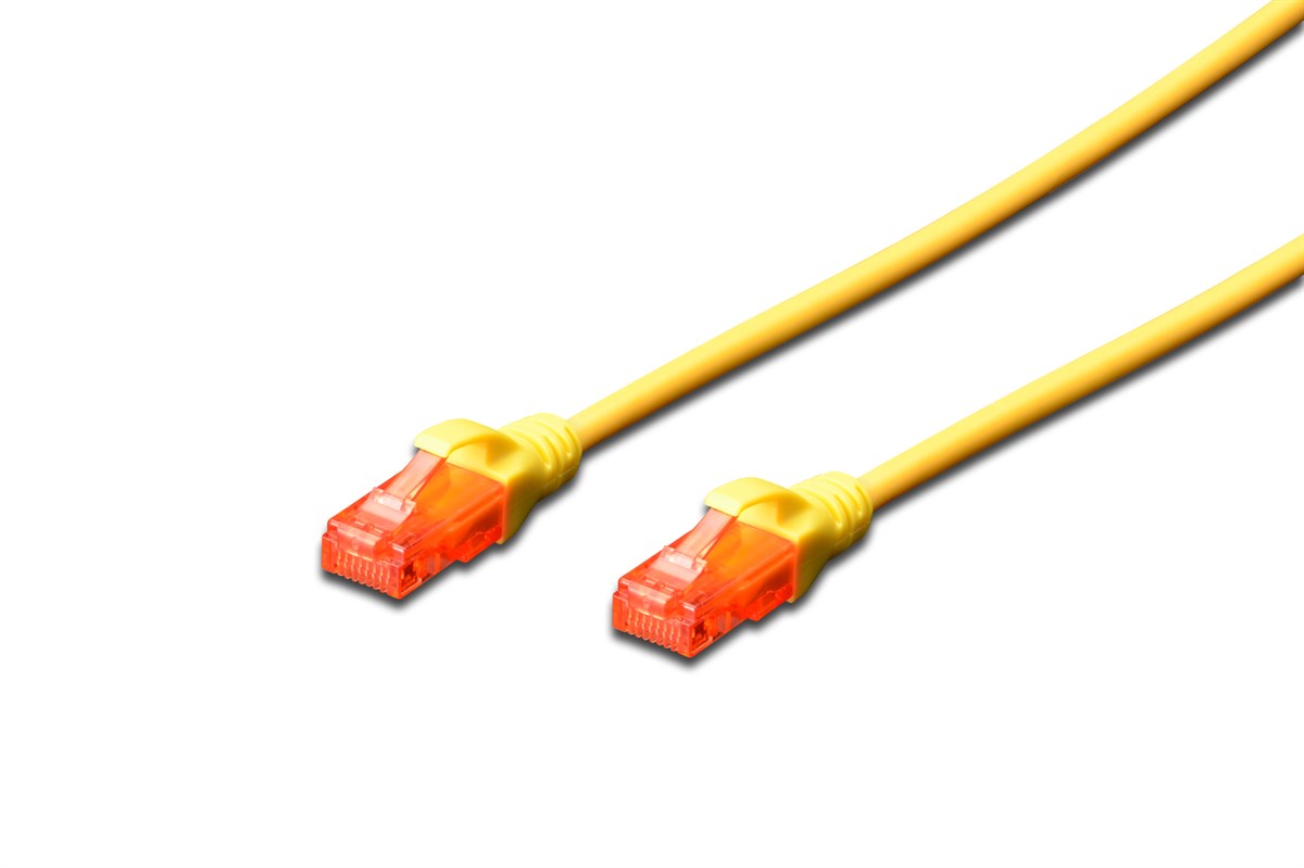 Beek CAT. 6 Patch Kablo, U/UTP, 0,5 metre, AWG 26, Sarı Renk, LSZH