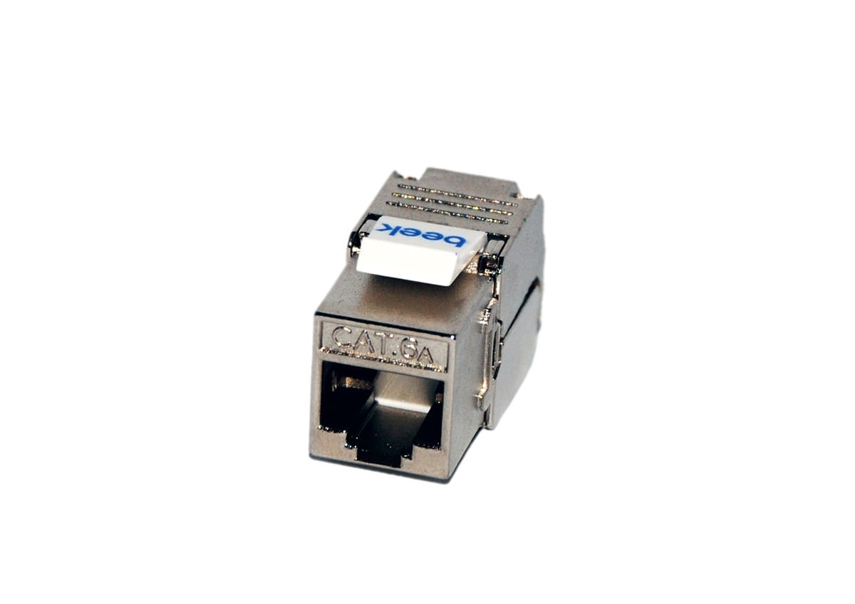 Beek Category 6A (CAT.6A) FTP Keystone Jack, 180 Derece Dönebilir, Aletsiz Sonlandırılabilir