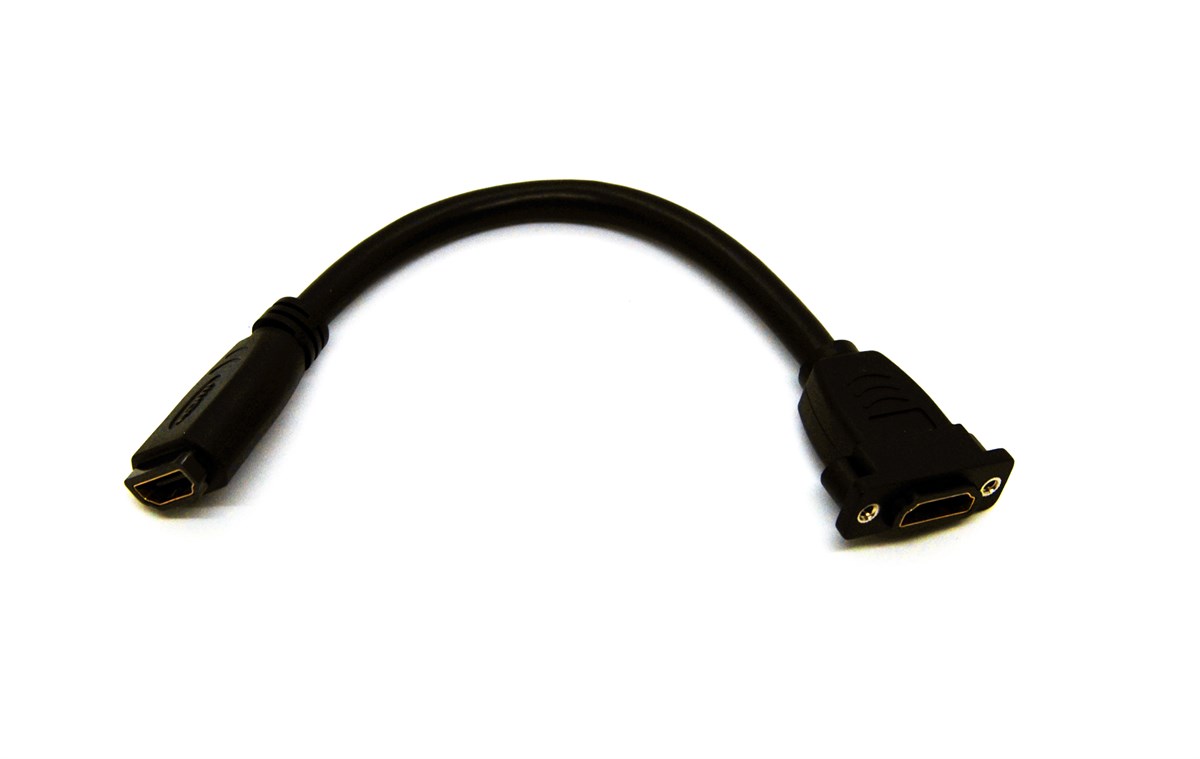 Beek HDMI Panel Montaj Tipi Çevirici, HDMI Dişi <-> HDMI Dişi Vidalı, Altın Kaplama, 0.15 metre