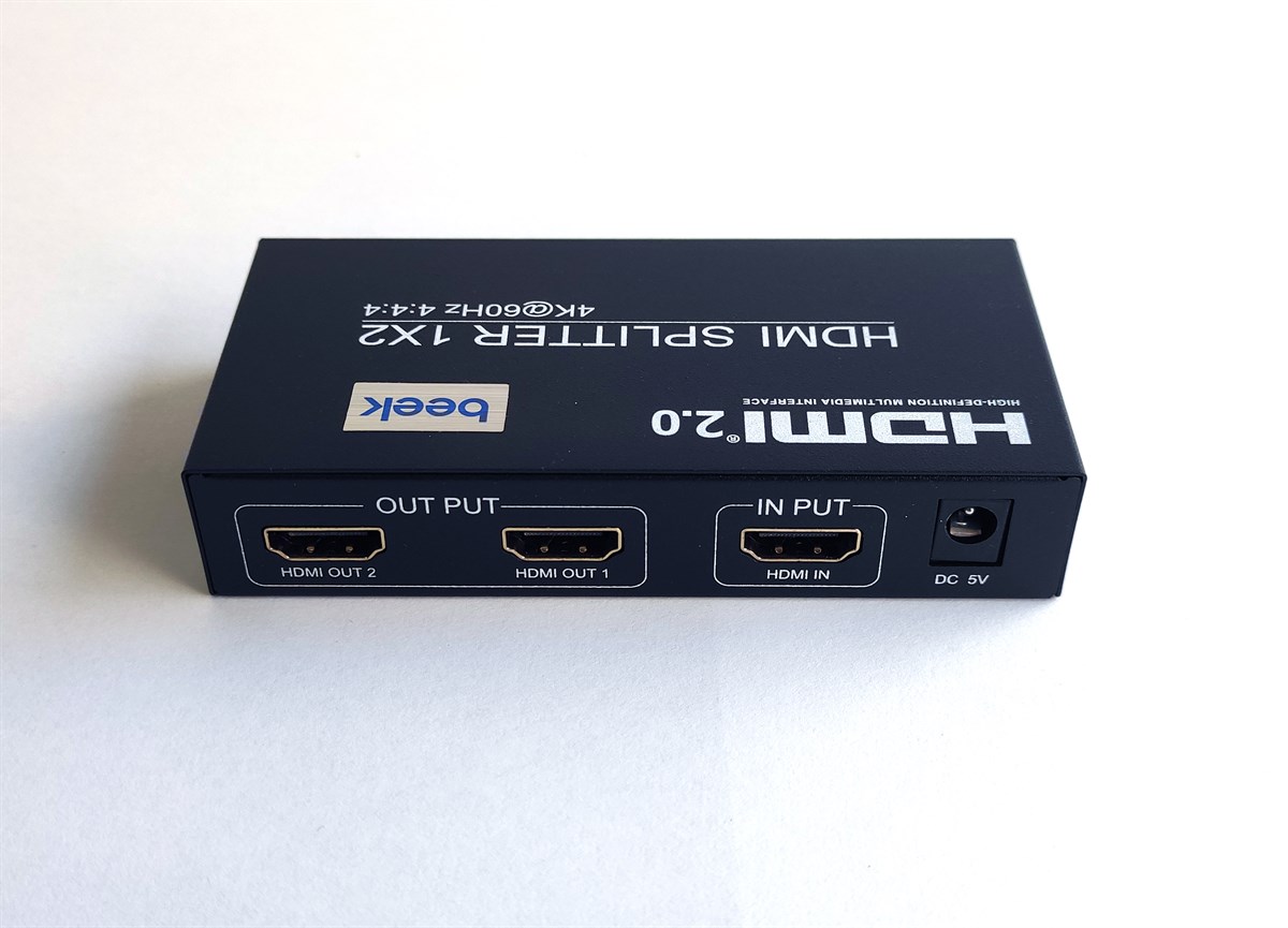 Beek 2 Port 4K HDMI Çoklayıcı, HDMI 2.0, HDCP 2.3, 4K60Hz, 1080P 60Hz<br>
Beek 2 Port 4K HDMI Splitter, HDMI 2.0, HDCP 2.3, 4K60Hz, 1080P 60Hz