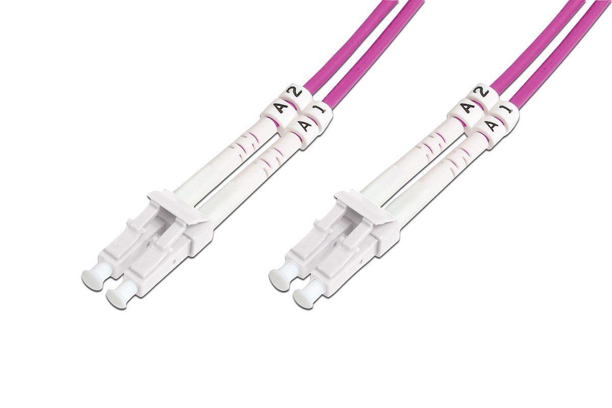 Beek LC-LC Fiber Optik Patch Kablo, Multimode OM 4 50/125 Duplex, 3.0mm, LSZH, 50 metre