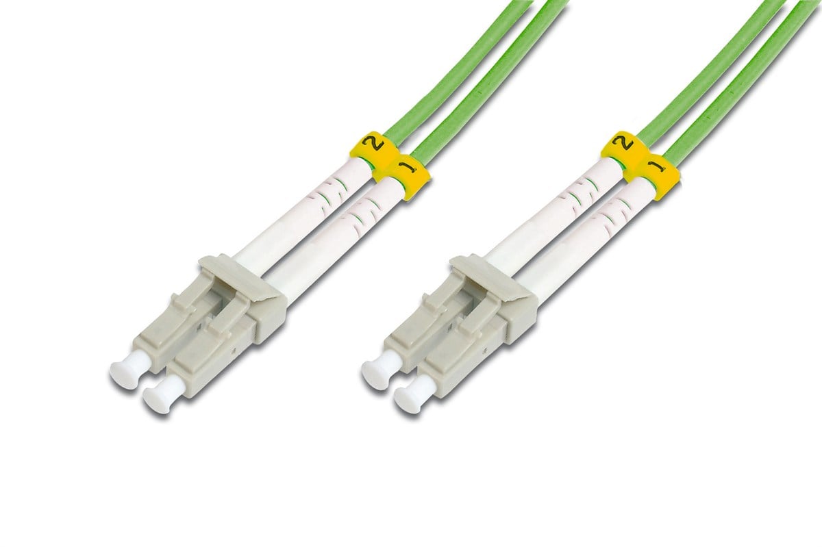 Beek LC-LC Fiber Optik Patch Kablo, Multimode OM 5 50/125 Duplex, 3.0mm, LSZH, 1 metre
