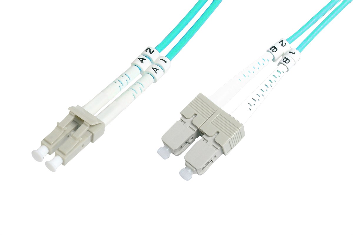 Beek LC-SC Fiber Optik Patch Kablo, Multimode OM 3 50/125 Duplex, 3.0mm, LSZH, 3 metre