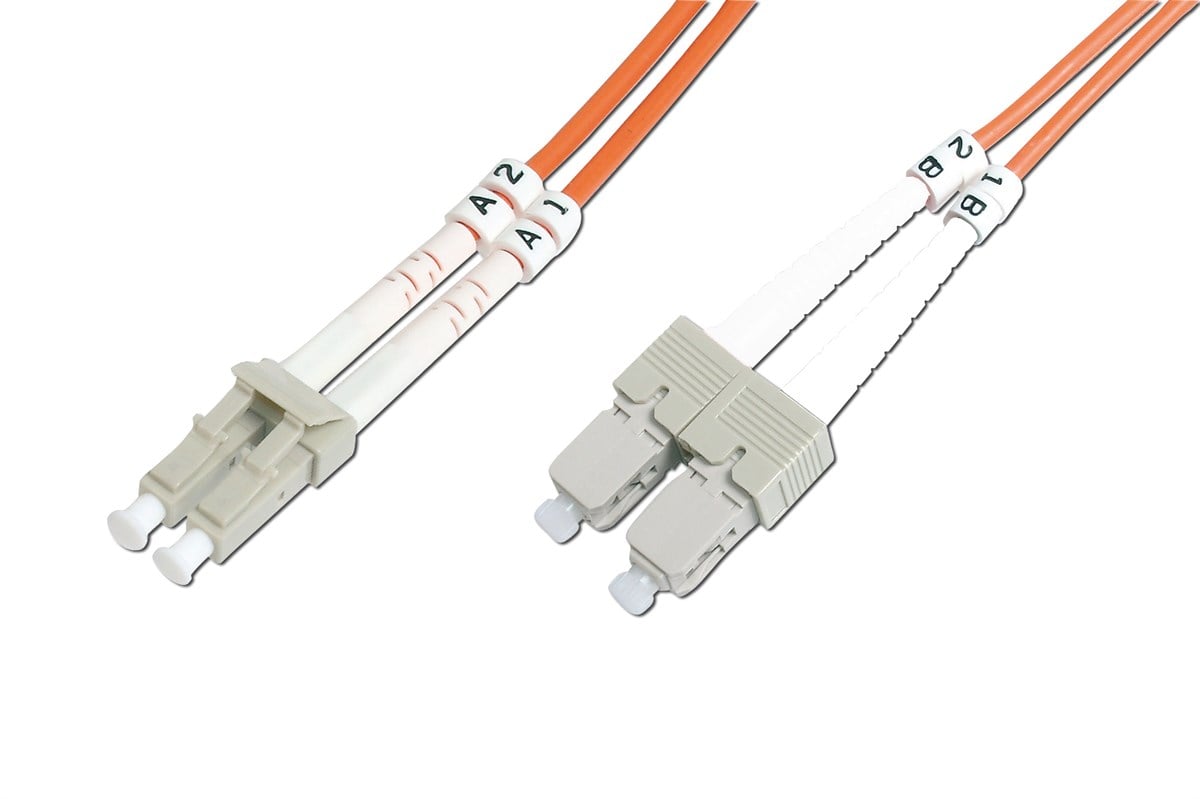 Beek LC-SC Fiber Optik Patch Kablo, Multimode OM 2 50/125 Duplex, 3.0mm, LSZH, 1 metre