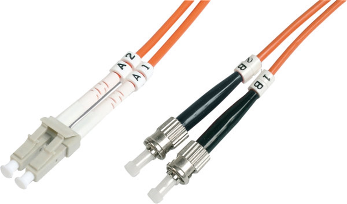 Beek LC-ST Fiber Optik Patch Kablo, Multimode OM 2 50/125 Duplex, 3.0mm, LSZH, 2 metre
