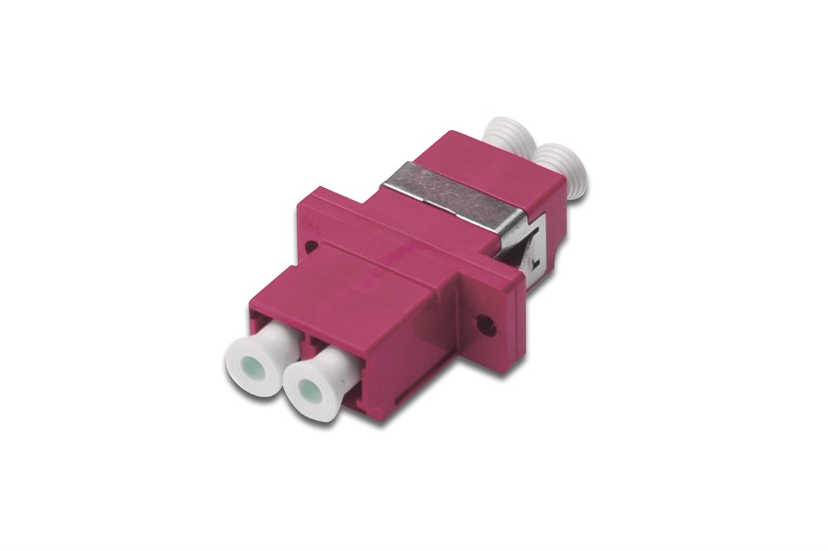 Beek OM4 Pink LC-LC Coupler, Duplex, somun ve vida dahil