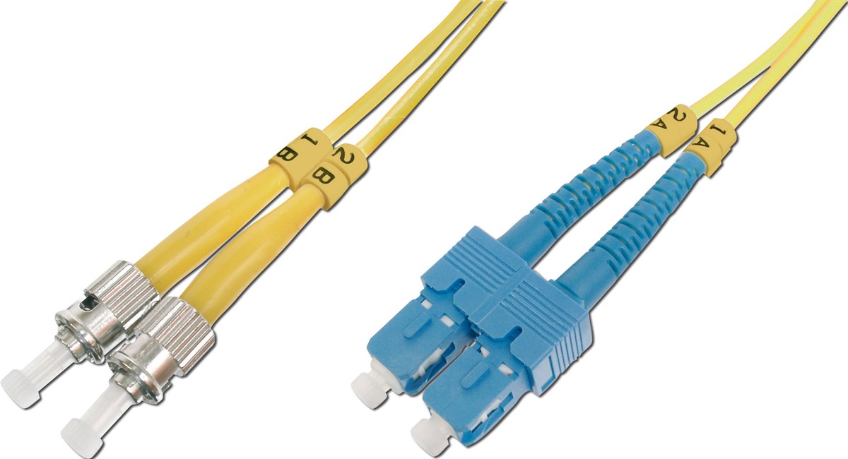 Beek ST-SC Fiber Optik Patch Kablo, 9/125 µ, Singlemode, 3.0mm, Duplex, OS2, LSZH, 15 metre