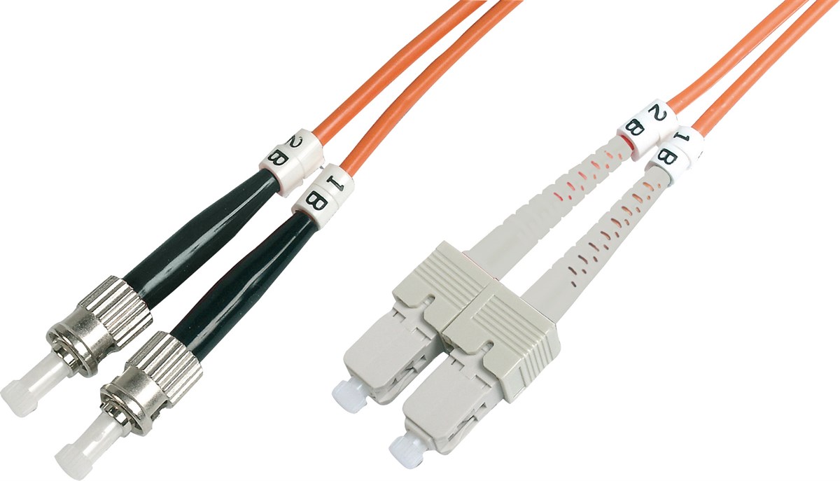 Beek ST-SC Fiber Optik Patch Kablo, Multimode OM 2 50/125 Duplex, 3.0mm, LSZH, 5 metre