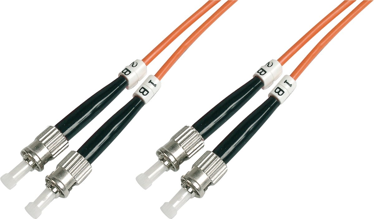 Beek ST-ST Fiber Optik Patch Kablo, Multimode OM 1 62.5/125 Duplex, 3.0mm, LSZH, 5 metre