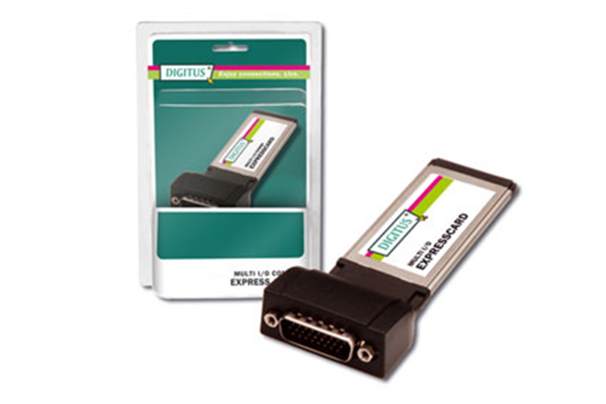Digitus 1 port PCMCIA Seri (RS 232) ve 1 port PCMCIA Paralel (DB25) Express Kart