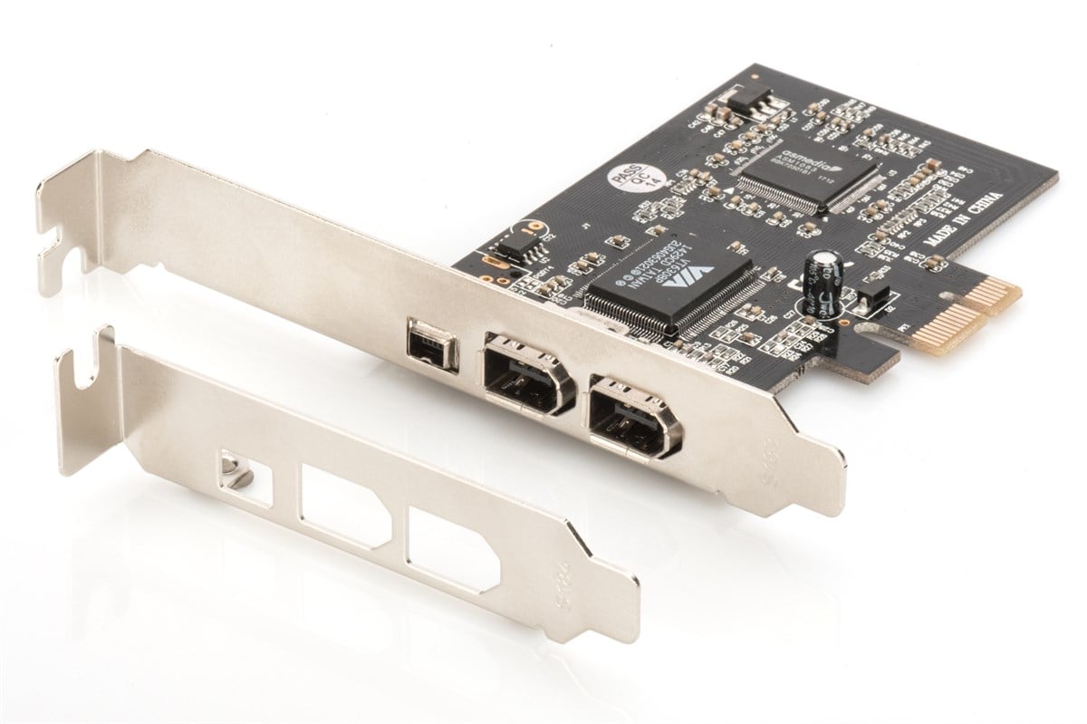 Digitus 3 Port'lu (2 Harici, 1 Harici Port) PCI Express Firewire 400 Kart, IEEE 1394a