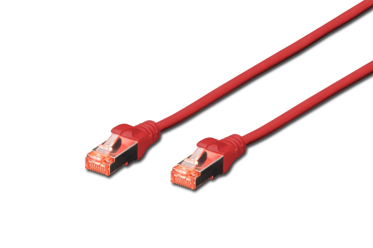 Digitus Cat.6 Patch Kablo, S-FTP, Halogenfree, AWG 27/7, 3 metre, Kırmızı Renk
