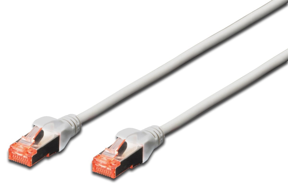 Digitus Cat.6 Patch Kablo, S-FTP, Halogenfree, AWG 27/7, 15 metre, Gri Renk