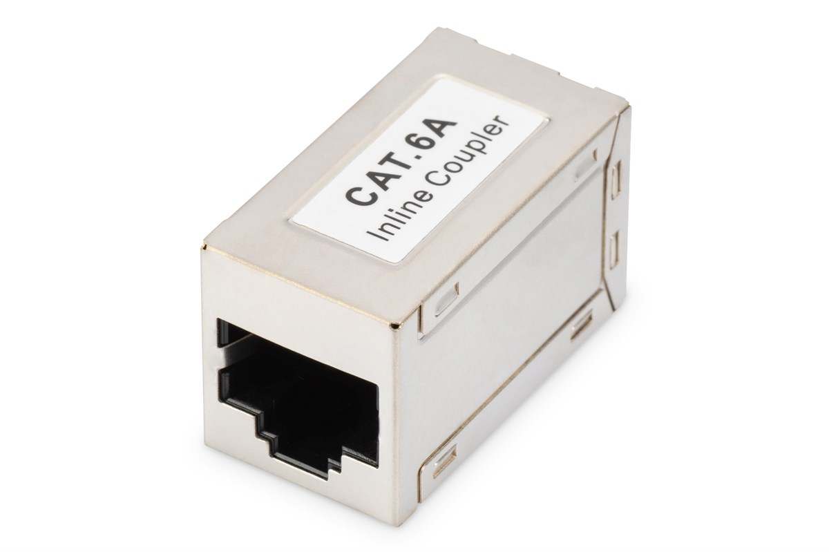 Digitus CAT6A Modüler Coupler, 2 x RJ-45 dişi, tam zırhlı, 500 MHz, Class EA, ISO/IEC 11801<br>
Digitus CAT6A Modular Coupler, 2 x RJ-45 female, full shielded, 500 MHz, Class EA, ISO/IEC 11801