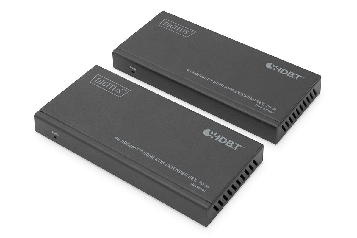 Digitus 4K HDBaseT HDMI KVM Sinyal Uzatma Seti, 70 metre<br>
Digitus 4K HDBaseT HDMI KVM Extender Set, 70 m