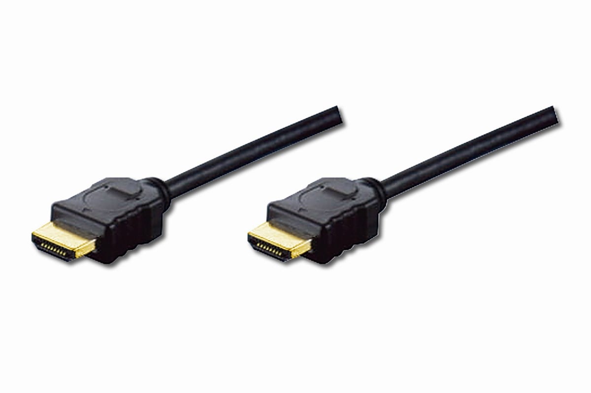 Digitus HDMI High Speed with Ethernet Bağlantı Kablosu (HDMI 1.3), Full HD, 1080p, HDMI Tip A Erkek - HDMI Tip A Erkek, 5 metre, çift kat zırhlı, altın kaplama, siyah renk<br />
Digitus HDMI High Speed Connection Cable, Type A, w/Ethern M/M, 5.0m, U