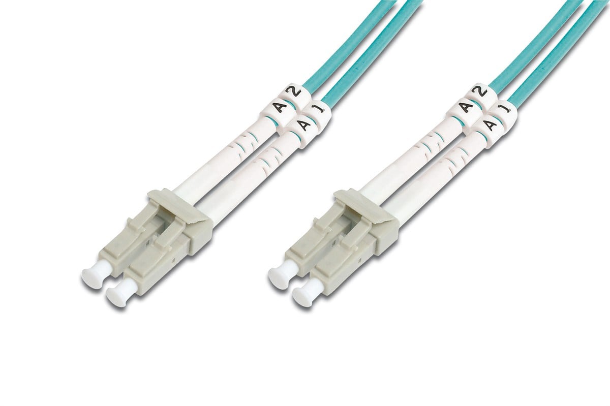 Digitus LC-LC Fiber Optik Patch Kablo, 1 metre, Multimode, Duplex, 50/125, OM3