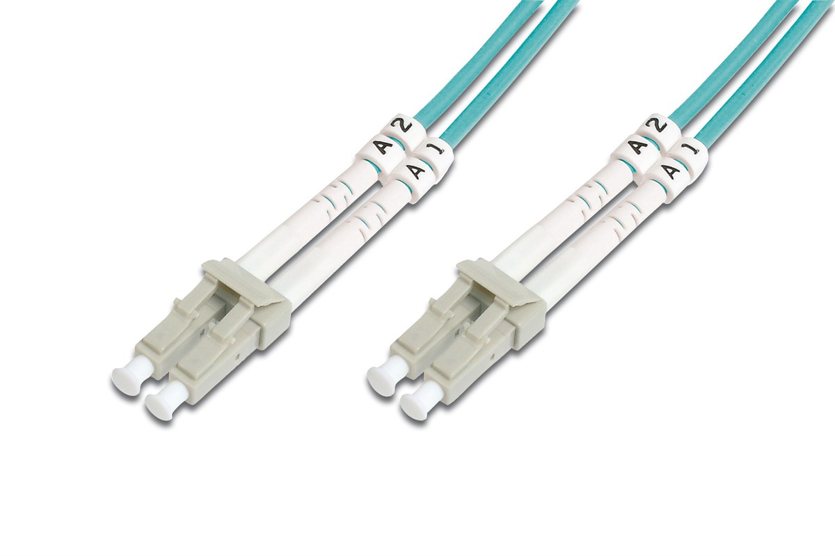 Digitus LC-LC Fiber Optik Patch Kablo, 10 metre, Multimode, Duplex, 50/125, OM3