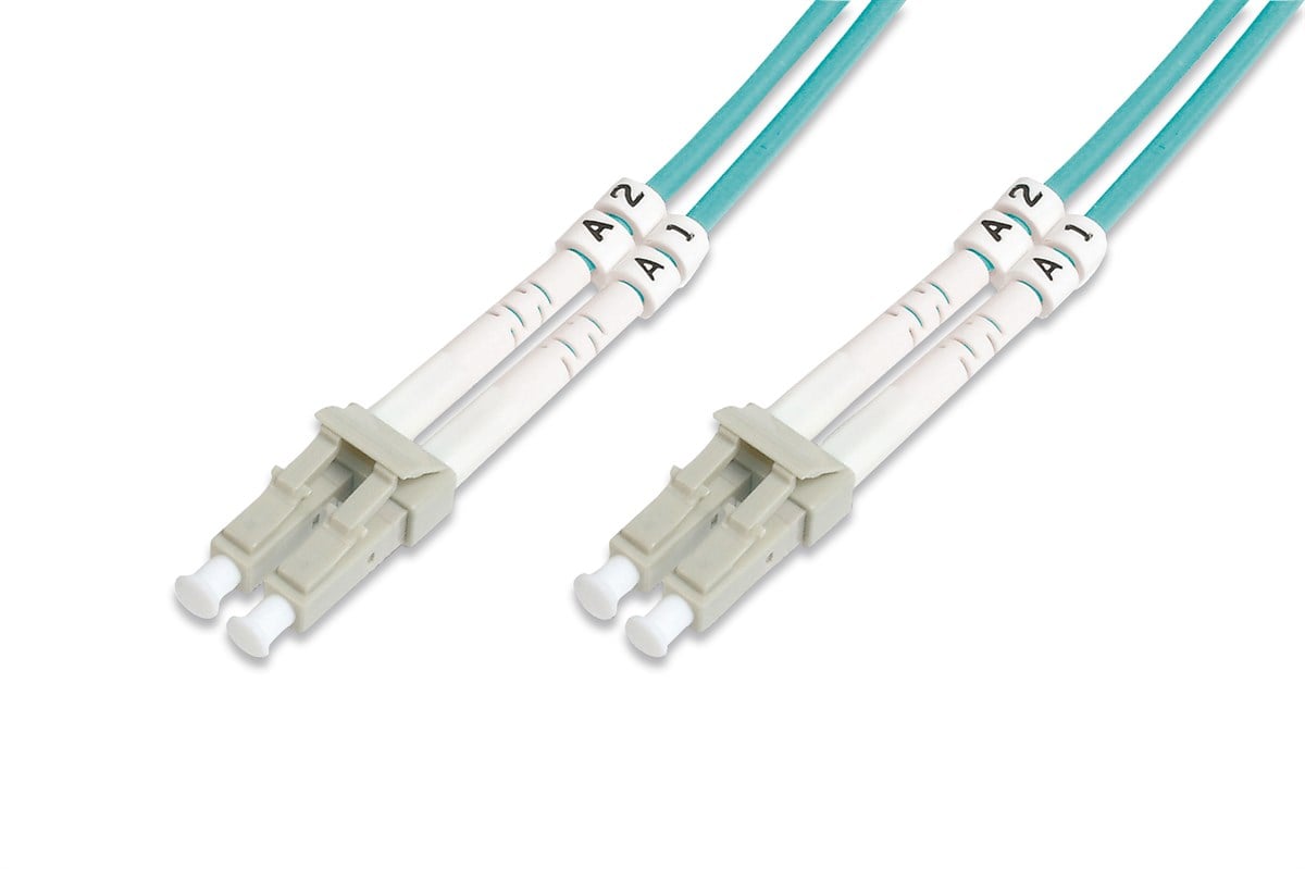 Digitus LC-LC Fiber Optik Patch Kablo, 20 metre, Multimode, Duplex, 50/125, OM3