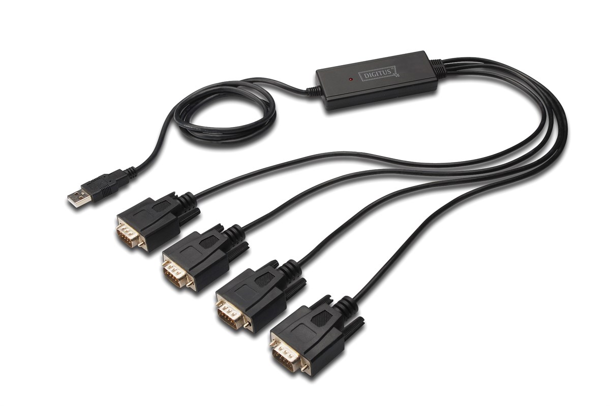 Digitus USB 2.0 <-> 4 x RS232 (Seri) Çevirici Kablosu, 1.5 metre