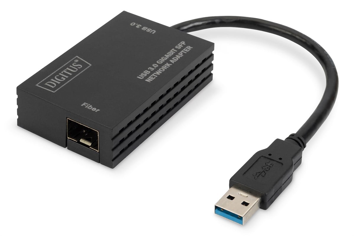 Digitus USB 3.0 Gigabit SFP Network Adaptörü<br> 
Digitus USB 3.0 Gigabit SFP Network Adapter additional SFP module needed