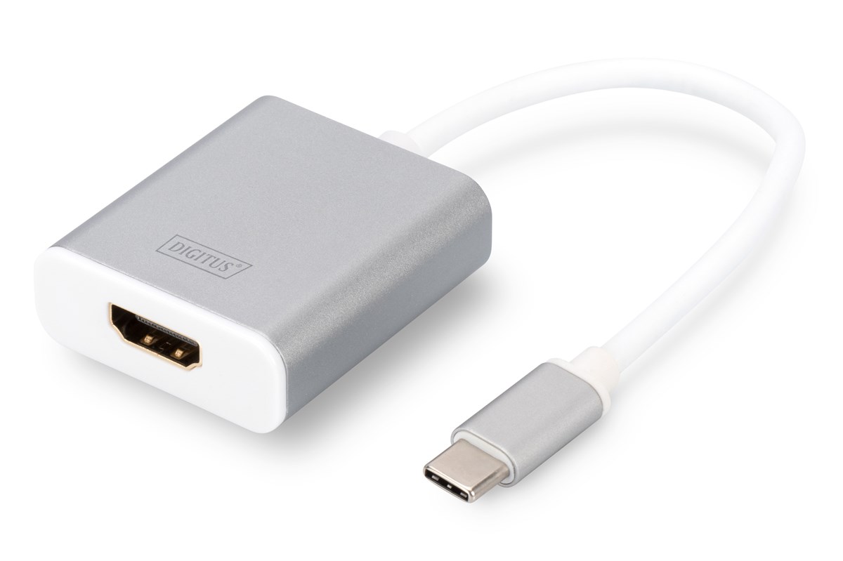 Digitus USB 3.0 (USB Tip C) <-> 4K HDMI Grafik Adaptörü, 20 cm kablo uzunluğu, Alüminyum Gövde, Çip Takımı: AG9310<br>
Digitus USB Type-C 4K HDMI Graphic Adapter, 20cm cable length Aluminium Housing, Chipset: AG9310
