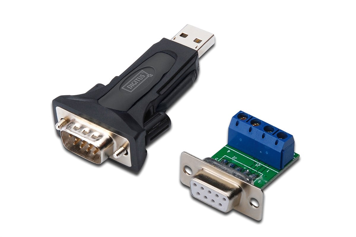 Digitus USB Erkek <-> RS-485 (klemens) çevirici.
<br />RS-485 tarafı için klemens adaptörü ve USB tarafı için 80 cm uzatma kablosu (USB-A erkek <–> USB- Dişi) ürünle birlikte gelmektedir.