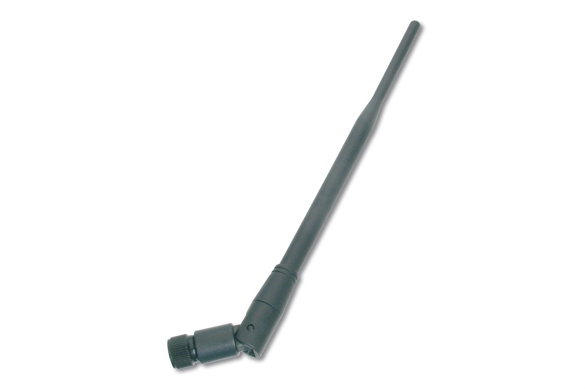 Digitus Wireless (Kablosuz) LAN 5 dBi 2.4GHz İç Mekan Omnidirectional Rod Anten, RP-SMA konnektörlü, 19.7 cm<br>
Digitus Wireless LAN omnidirectional antenna Gain: 5 dBi, RP-SMA connector, 19.5cm