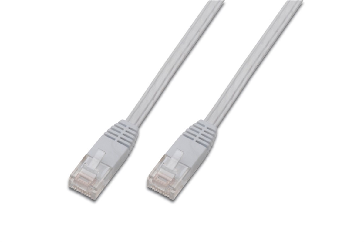 Digitus Yassı Patch Kablo, UTP, CAT. 5E, 5 metre, AWG 30/7, Beyaz Renk, RAL9003