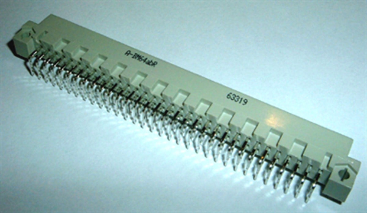 DIN 41612 EuroCard Connector Type B, 90, Male, 64-Poles, Row AB