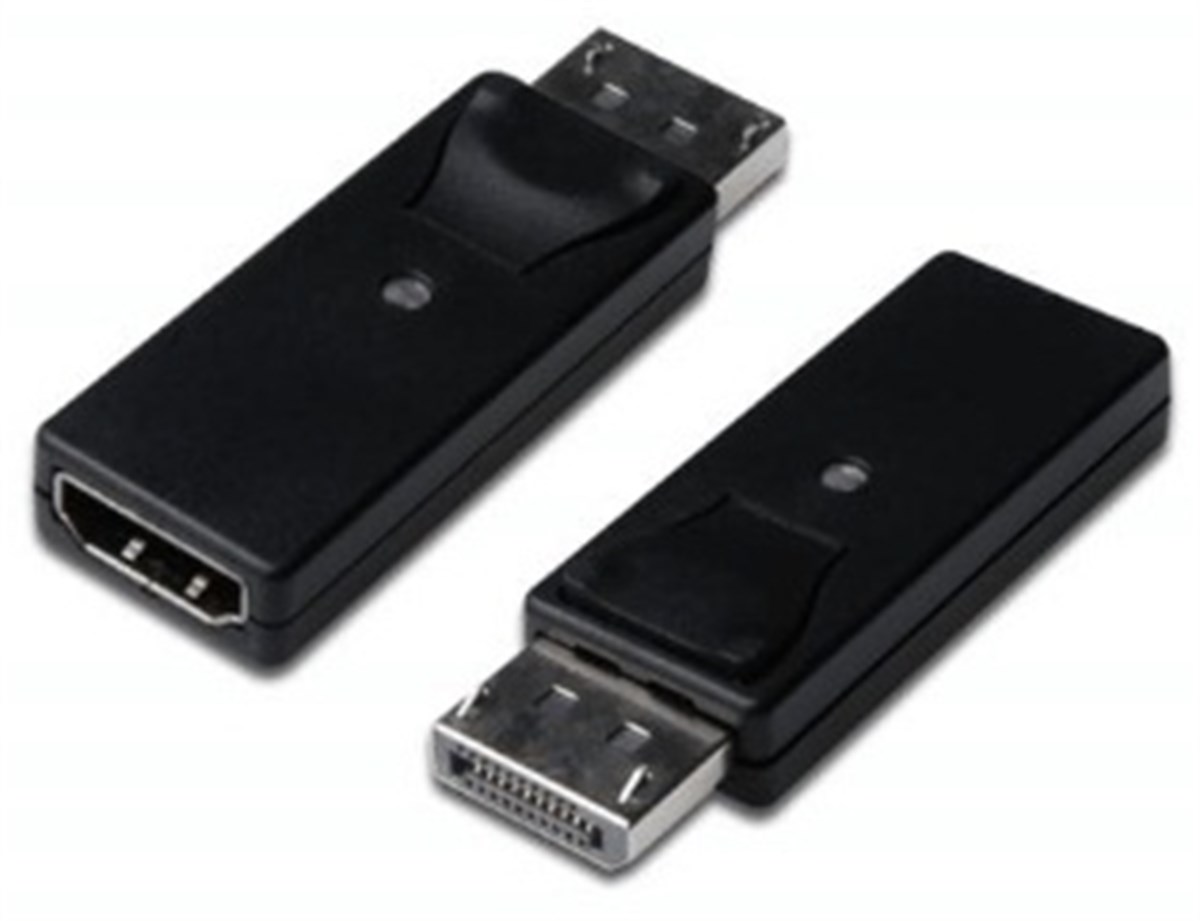 Digitus DisplayPort Adaptörü, DP Erkek - HDMI tip A Dişi, kilit mekanizmalı, siyah renk<br>
Digitus DisplayPort Adapter, Type DP-HDMI A M/F,w/interlock, black
