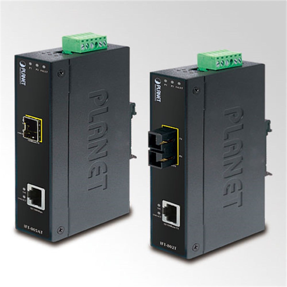 Endüstriyel Tip Media/Rate Converter <br>
10/100Base-TX <--> 100Base-FX (SM, 15 km)<br>
(-40 ~ +75 Derece C)<br>
10/100Base-TX to 100Base-FX Industrial Media Converter - 15km, (-40~75 degrees C)