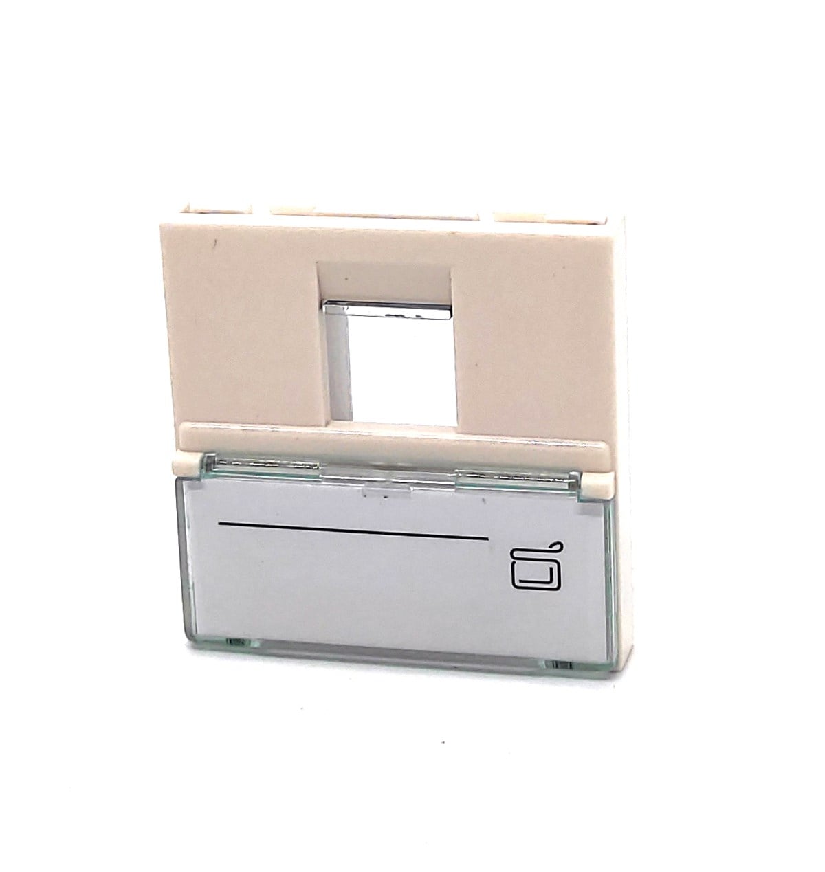 Beek Keystone Jack (RJ11&RJ45) Takmak İçin Fransız Tipi Tekli Priz (45/45 mm), Şeffaf Etiket Alanına Sahip, Beyaz Renk<br>
Beek French Face 45*45mm single Ports faceplate with sticker,color:White, Suitable for RJ11&RJ45 modular keystone
