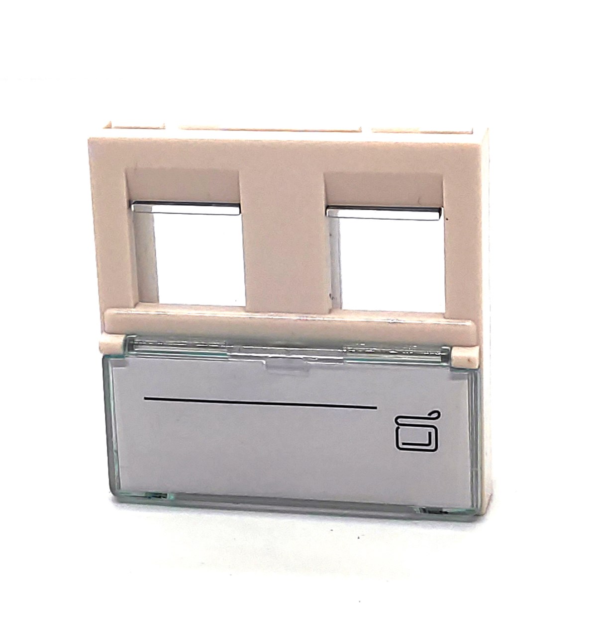 Beek Keystone Jack (RJ11&RJ45) Takmak İçin Fransız Tipi 2’li Priz (45/45 mm), Şeffaf Etiket Alanına Sahip, Beyaz Renk<br>
Beek French Face 45*45mm two Ports faceplate with sticker,color: White Suitable for RJ11&RJ45 modular keystone