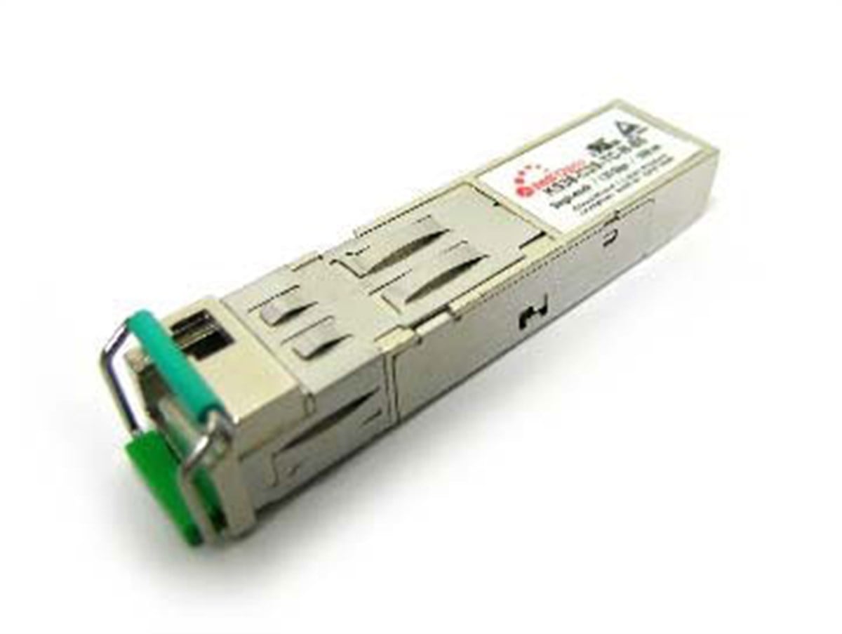 Gigabit İletişim için Small Form Pluggable (SFP) Modül, Single-Mode Fiber (SMF) ile kullanılır, 9/125 Mikron (10 km), ışık dalga boyu TX-1310/RX-1550nm, konnektör Duplex LC tip