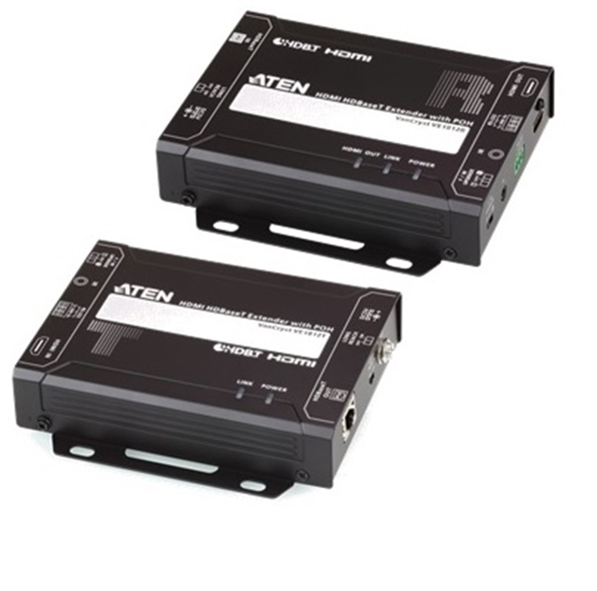 HDMI HDBaseT Sinyal Uzatma Cihazı, POH özellikli, Long Reach mod'da 150 metre, Alıcı (Receiver) ve Verici (Transmitter) Birim dahil<br>
HDMI HDBaseT Extender with PoH (4K@100m) (HDBaseT Class A)