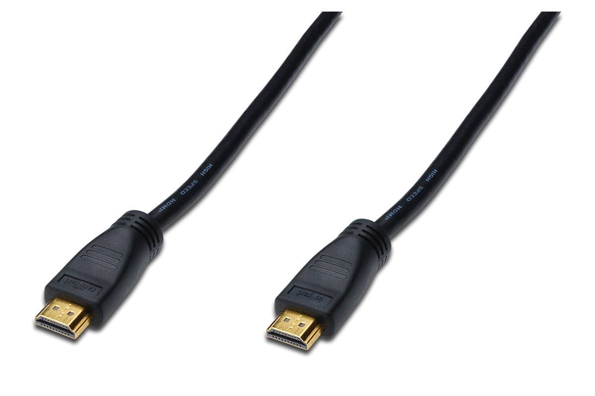 Digitus HDMI High Speed Bağlantı Kablosu (HDMI 1.3), 1080p, HDMI tip A Erkek - HDMI tip A Erkek, 30 metre, CU, AWG26, 2x zırhlı, amplifikatörlü, UL, altın kaplama, siyah renk<br>
Digitus HDMI High Speed Connection Cable,  type A, with Amplifier, M/M