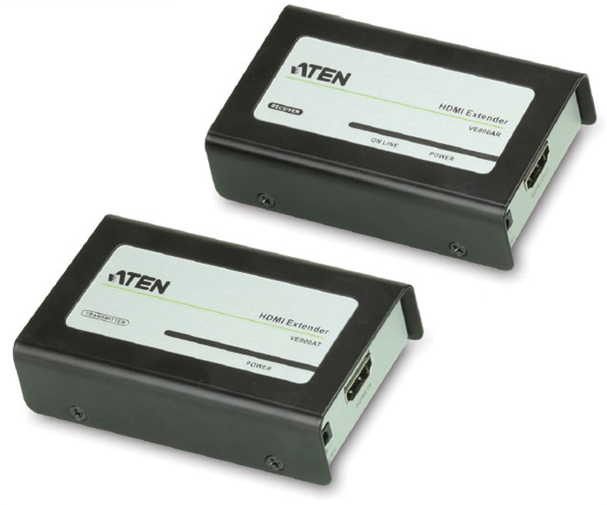 HDMI Sinyal Uzatma Cihazı, Alıcı (Receiver) ve Verici (Transmitter) Birim dahil, 60 metre <br>
HDMI Cat 5 Extender (1080p@40m; 1080i@60m)