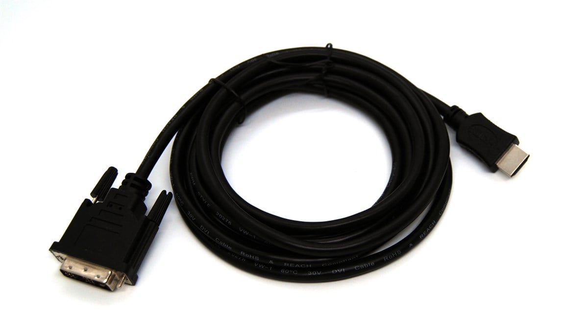 Beek HDMI <-> DVI-D Adaptör Kablosu, HDMI Tip A Erkek <-> DVI -D (18+1) Erkek, 3 metre<br>
Beek HDMI/DVI(18+1) M/M,5M