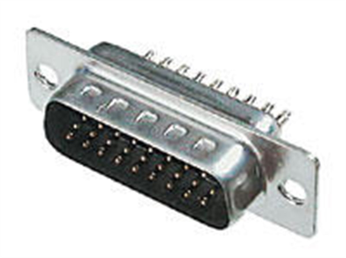 High-Density D-SUB Connector, 26-Poles, Male, Solder Cups