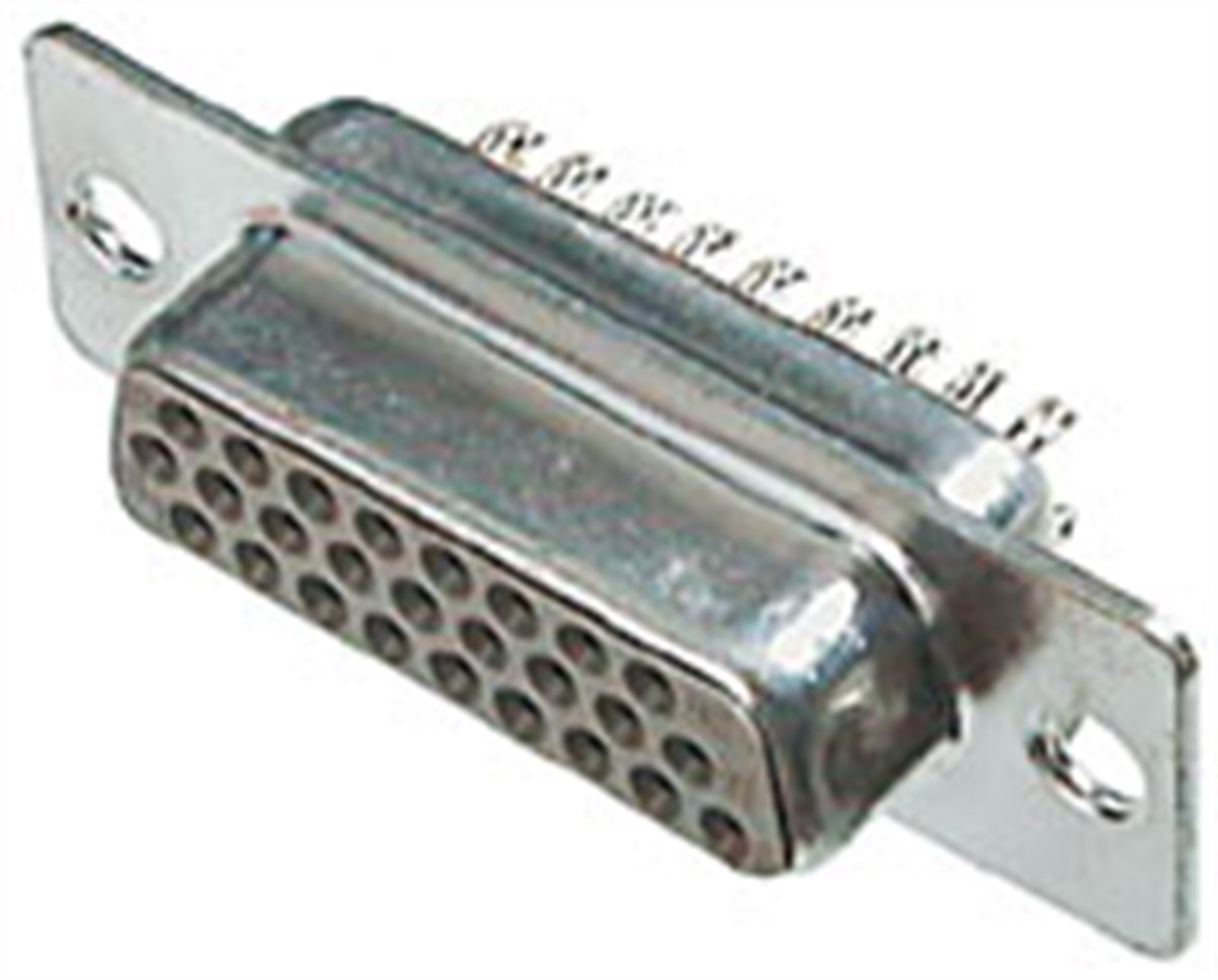 High-Density D-SUB Konnektör, 44 Pin, Dişi, Solder Cups